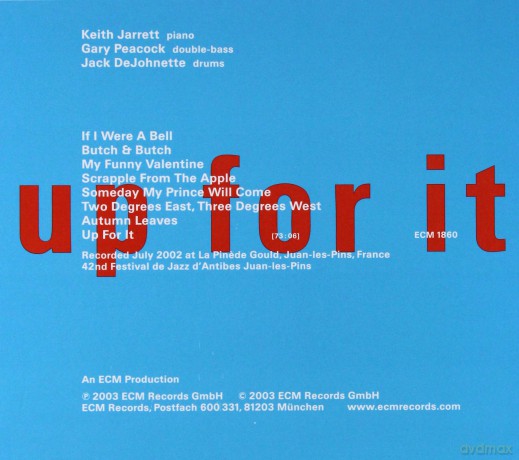 Jarrett,Peacock,Dejohnette: Up For It [CD]