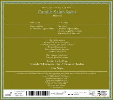 Brussels Philharmonic: Camille Saint-Saens: Musik Für Den Prix De Rome [2CD]