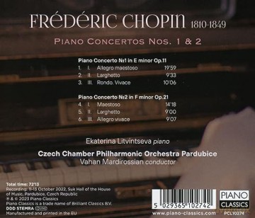 Litvintseva,Ekaterina: Chopin:Piano Concertos Nos.1&2 [CD]