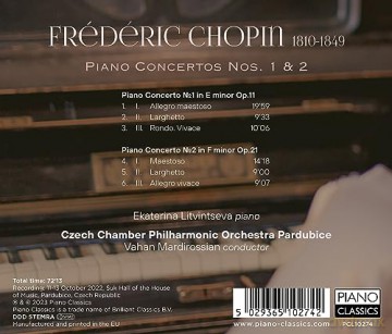 Litvintseva,Ekaterina: Chopin:Piano Concertos Nos.1&2 [CD]