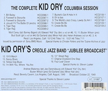 Kid Ory: Complete Columbia Session [CD]