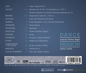 Leticia Gomez-Tagle: Dance Passion - Piano Works [CD]