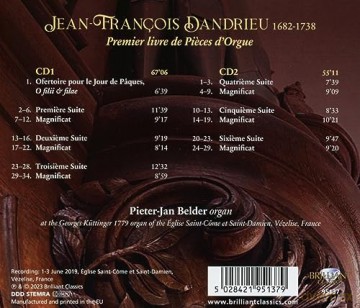 Belder,Pieter-Jan: Dandrieu:Premier Livre De Pieces D'orgue [2CD]