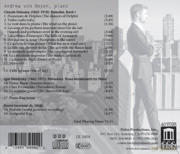 Oeyen,Andrew Von: Debussy Stravinsky Newman [CD]