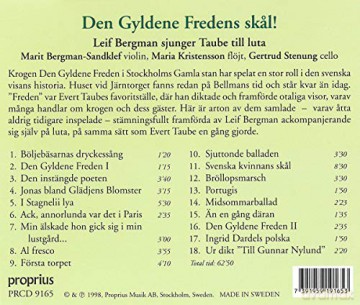 Bergman-Sandklef: Den Gyldene Fredens Skal! [CD]