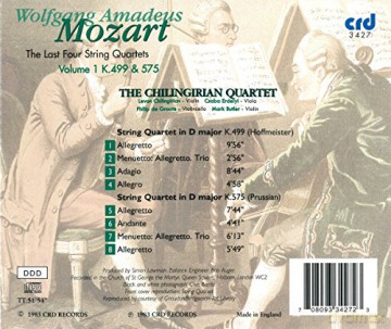 Chilingirian Quartet: Die Vier Letzten Streichquartette Vol. 1 [CD]