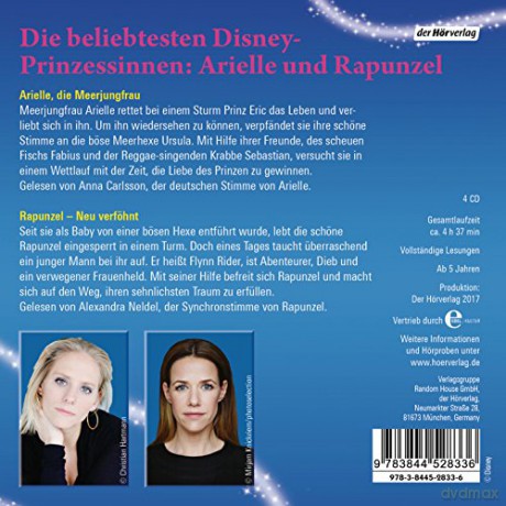 Carlsson & Anna: Disney Prinzessin: Arielle, Die Meerjungfrau Und Rapunzel - Neu Verföhnt: 2 Titel In Einer Box (Disney Prinzessinnen, Band 1) [4CD]