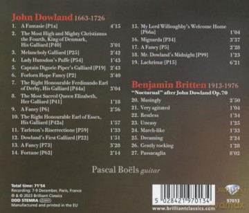 Boels,Pascal: Dowland&Britten:Melancholy,Nocturnal [CD]