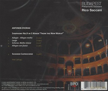 Budapest Philharmonic Orchestra: Dvorák - New World Symphony, Scherzo Capriccioso [CD]
