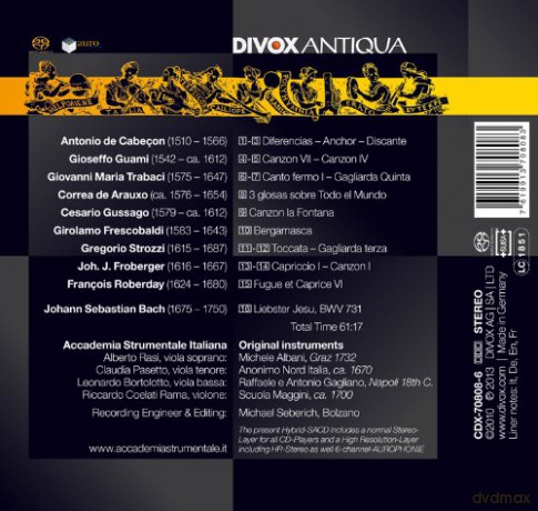 Accademia Strumentale Italiana: E Per Concerto Di Viole - Early Baroque Music [CD]