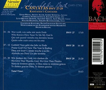 Rilling,H.: Edition Bachakademie Vol. 9 (Geistliche Kantaten Bwv 27-29) [CD]