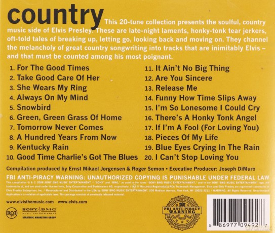 Elvis Presley: Elvis Country [CD]