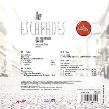 Schulte-Bunert,Jan: Escapades (Vinyl Lp) [2CD]