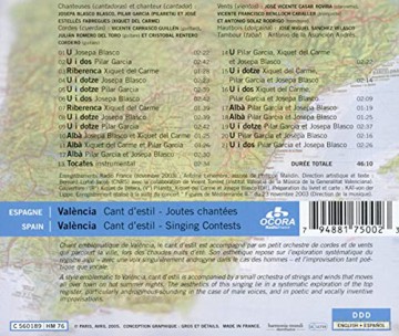 Espagne. Valencia, Chant D'estil - Singing Contests - Spanien [CD]