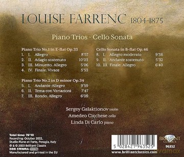Galaktionov,Sergey: Farrenc: Piano Trios, Cello Sonata [CD]