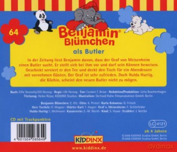Benjamin Blümchen: Folge 64: Benjamin Als Butler [CD]