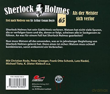Sherlock Holmes: Folge 65-Als Der Meister Sich Verlor [CD]