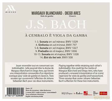 Blanchard,Margaux: Gambensonaten Bwv 1027-1029/Bwv 797/Bwv 1006/Bwv 508 [CD]