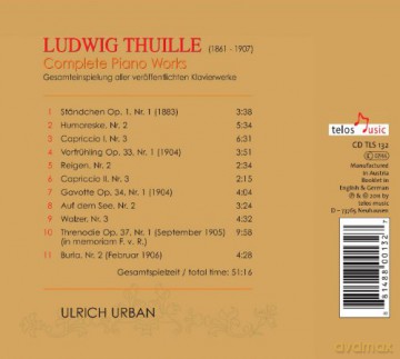 Ulrich Urban: Gesamtes Klavierwerk [CD]