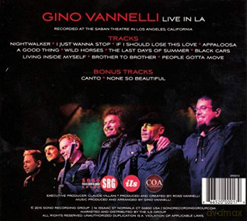 Gino Vannelli: Gino Vannelli - Live In La [2CD]