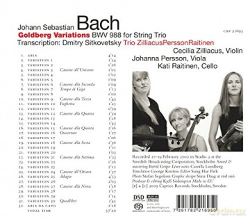 Trio Zilliacus: Goldberg Variations [CD]