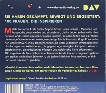 Favilli & Elena: Good Night Stories For Rebel Girls - Teil 1: 100 Außergewöhnliche Frauen: Ungekürzte Lesung Mit Jodie Ahlborn, Sandra Schwittau U.V.A. (3 Cds) [3CD]