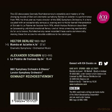 Gennadi Rozhdestvensky: Hector Berlioz: Roméo Et Juliette - Alexander Scriabin: Le Poeme De L'Extase [CD]