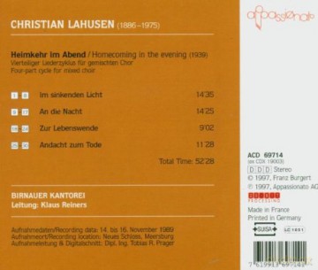 Reiners: Heimkehr Im Abend [CD]