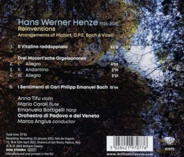 Henze:Reinventions Arrangements Of Mozart,C.P.E.Ba [CD]
