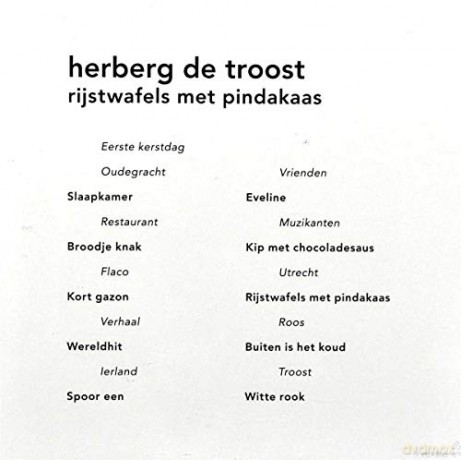 Herberg De Troost: Herberg De Troost - Rijstwafels Met Pindakaas [CD]