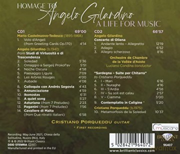 Porqueddu,Cristiano: Homage To Angelo Gilardino,A Life For Music [2CD]