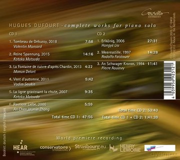 Valentin Mansard: Hugues Dufourt: Die Werke Für Klavier Solo [2CD]