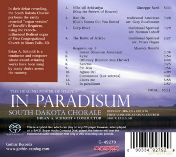 South Dakota Chorale: In Paradisum [CD]