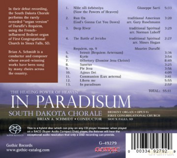 South Dakota Chorale: In Paradisum [CD]