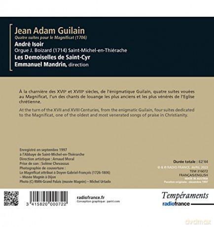 André Isoir: Jean-Adam Guilain: Quatre Suites Pour Le Magnificat [CD]