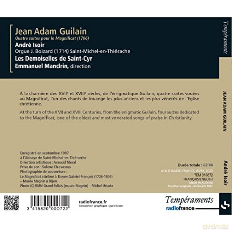 André Isoir: Jean-Adam Guilain: Quatre Suites Pour Le Magnificat [CD]