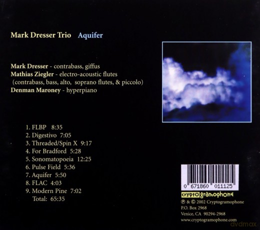 Dresser, Mark Trio (M. Ziegler, D. Maroney): Aquifer [CD]