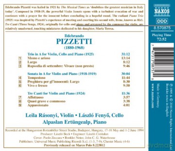 Rasonyi: Klaviertrio/Violinsonate/Tre Canti [CD]