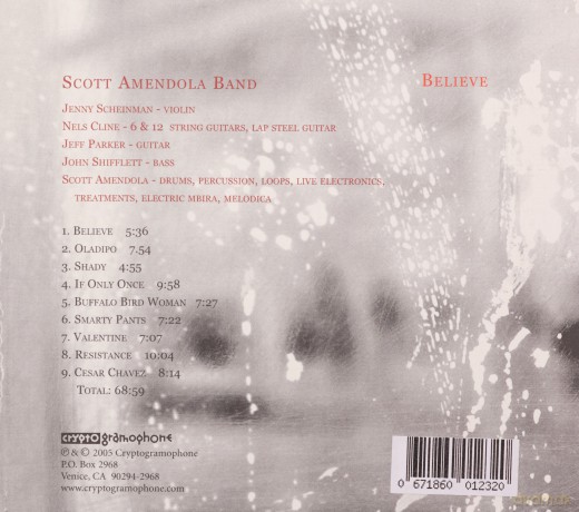 Amendola, Scott Band (J. Scheinman, N. Cline, J. Parker, J. Shifflett): Believe [CD]