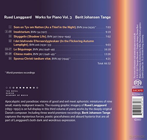 Berit Johansen Tange: Langgaard: Piano Works Vol.3 [CD]
