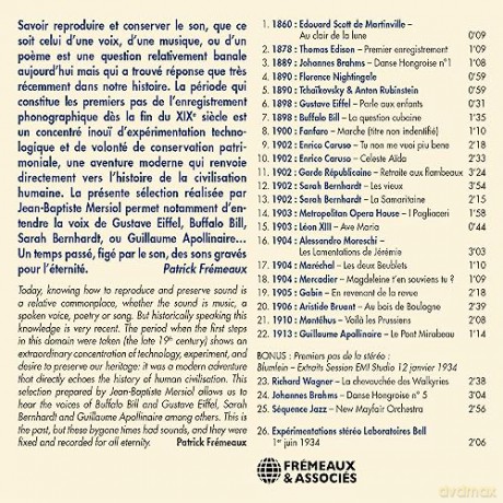 L'art Phonographique Premiers Enregistrements 1860 [CD]