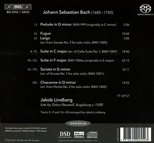 Lindberg,Jakob: Lautenwerke Auf Der Rauwolf-Laute Von 1590 [CD]