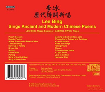 Bing,Lee: Lee Bing Sings Ancient And Modern Chinese Poems [CD]