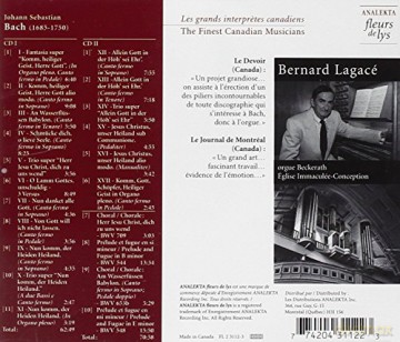 Lagace,Bernard: Leipziger Choräle Bwv 651-667 [2CD]