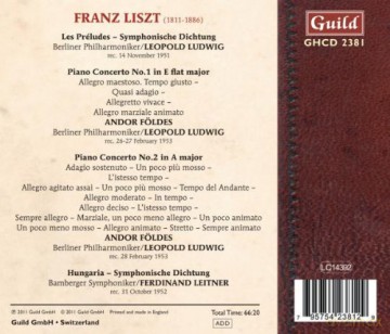 FLdes: Liszt Piano Concertos/Földes [CD]