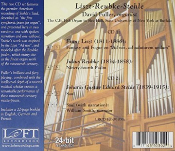 Fuller,David: Liszt-Reubke-Stehle [2CD]