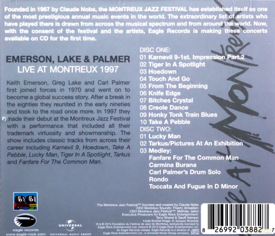 Emerson & Lake & Palmer: Live At Montreux 1997 [2CD]