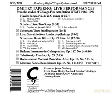 Paperno,Dmitry: Live Performances [CD]