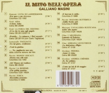 Masini,Galliano: Lucia Di Lammermoor,Aida,La Forza Del [CD]