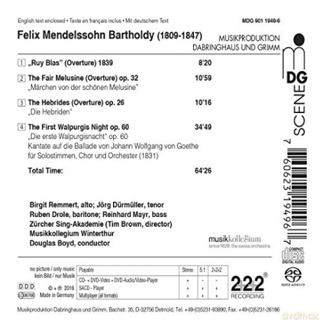 Birgit Remmert: Mendelssohn: Die Erste Walpurgisnacht [CD]